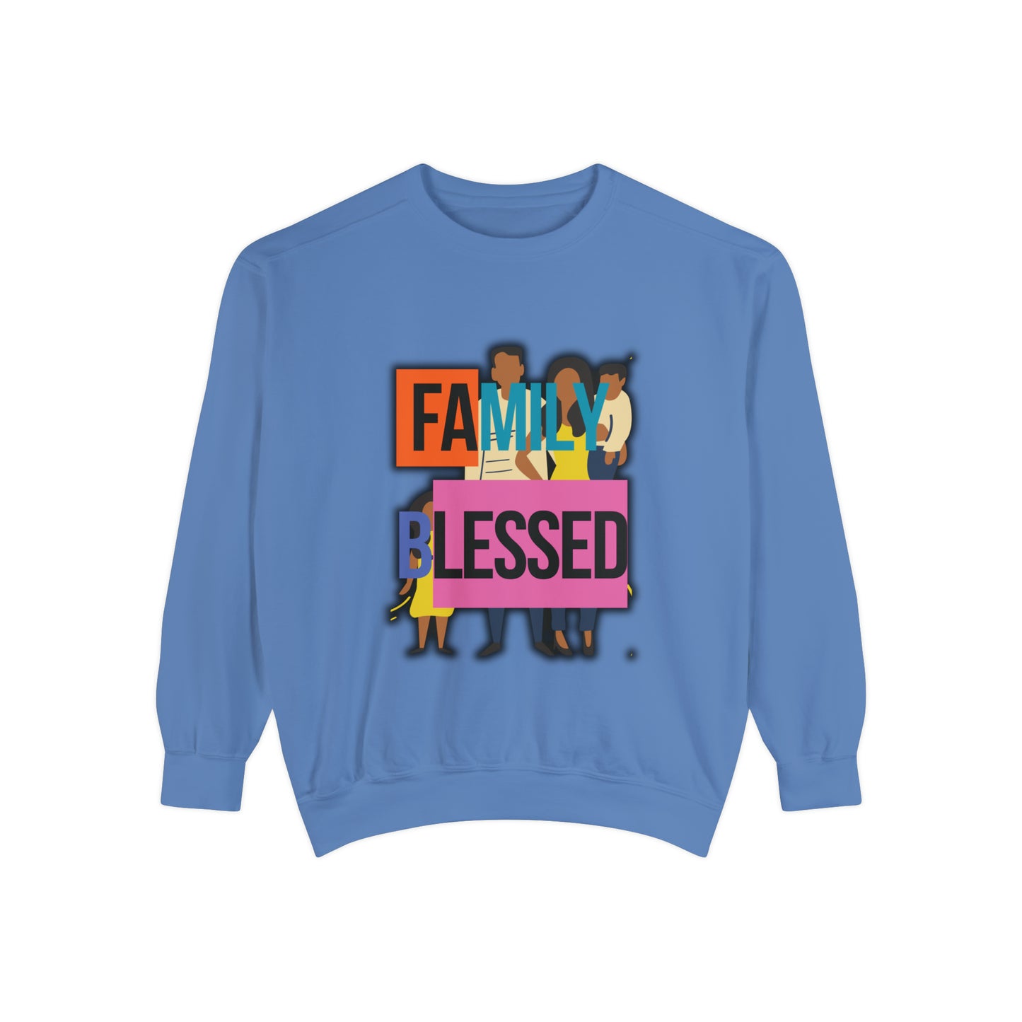 Family Blessed Unisex Garment-Dyed Sweatshirt