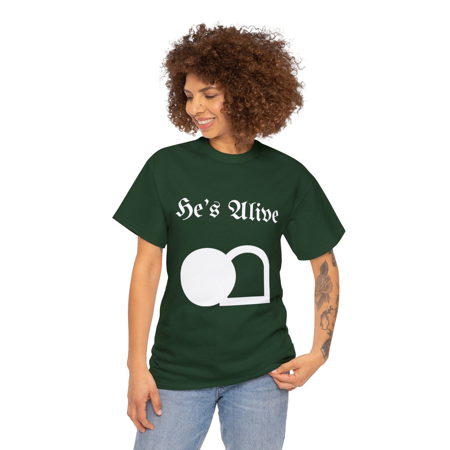 He's Alive Unisex Heavy Cotton Tee