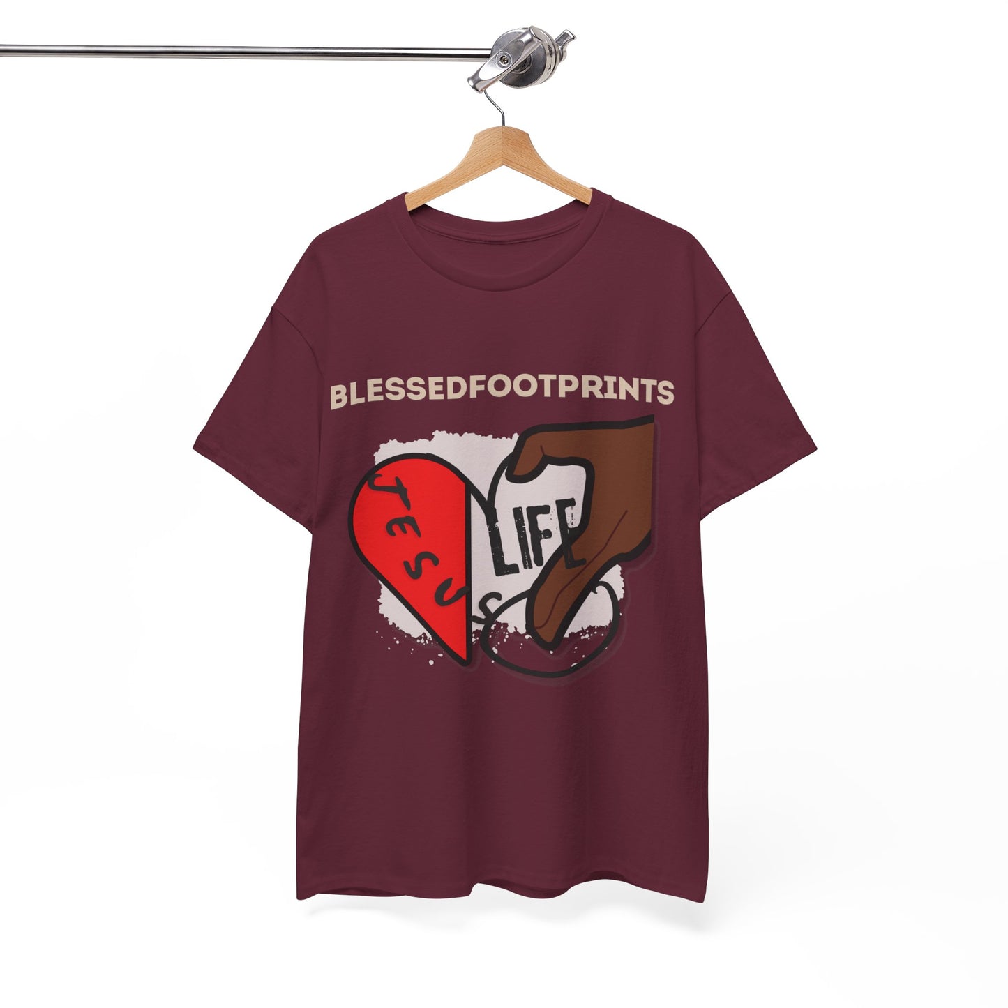 Jesus Life Unisex Christian Tee - Heart and Hand Design