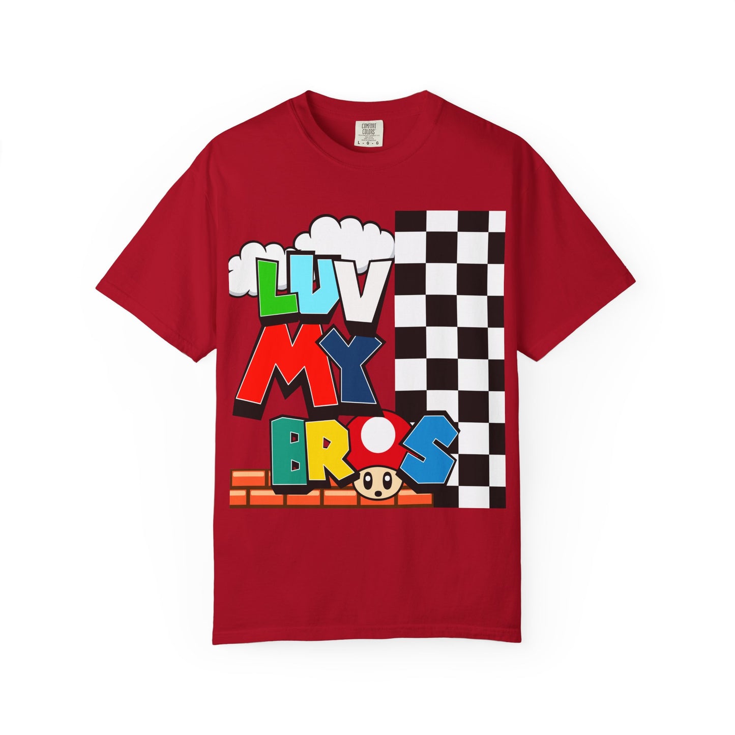 Colorful Retro Gaming T-Shirt, Luv My Bros Shirt, Unisex Tee, Gamer Gift,