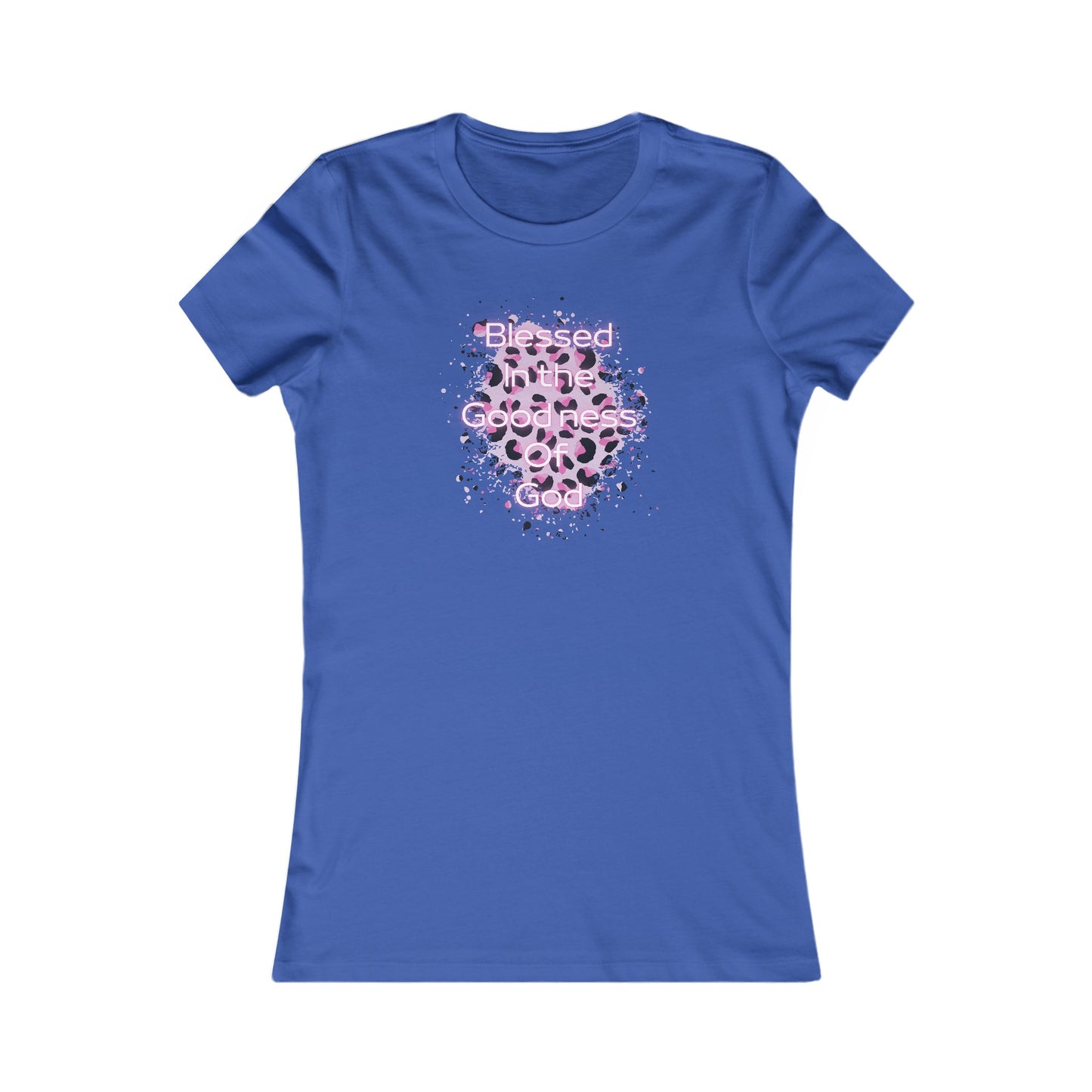 Blessed in the Goodness of God" Women's Tee – Leopard Spot Design