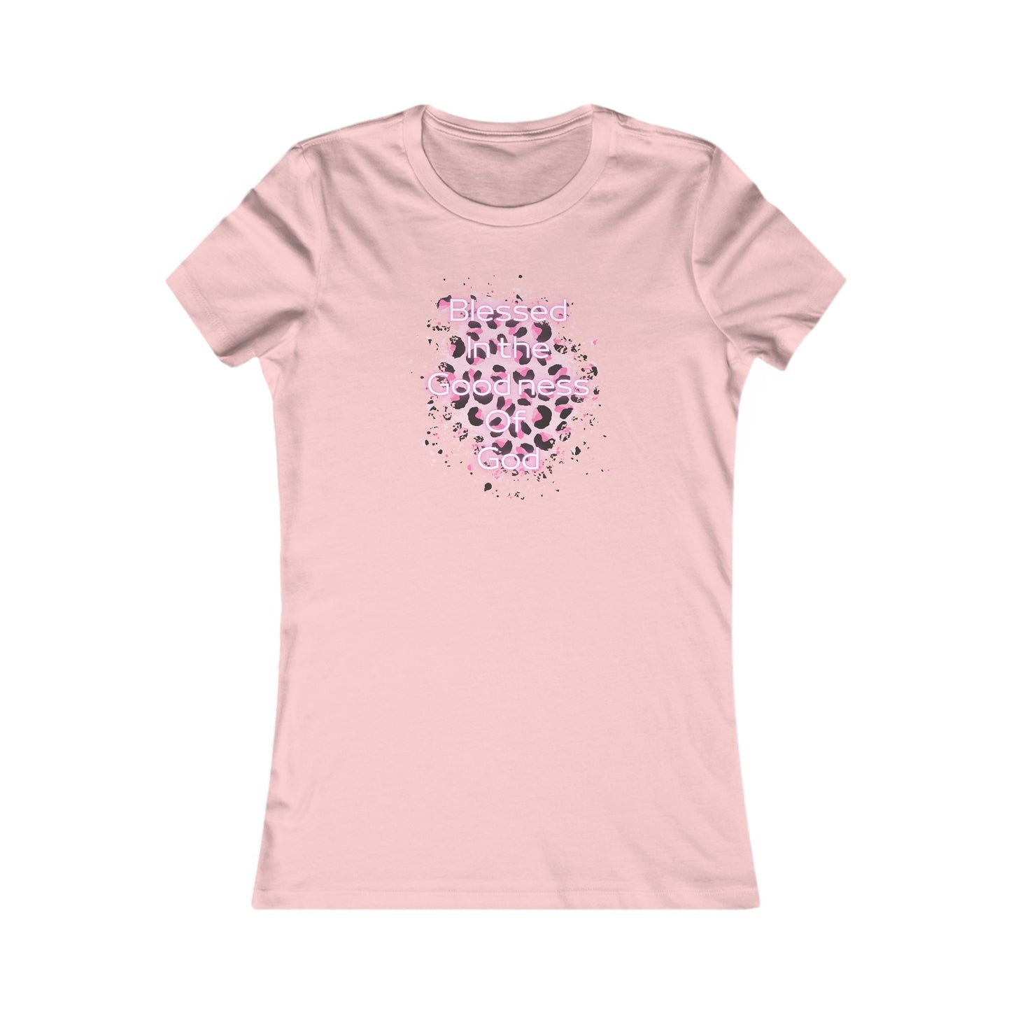 Blessed in the Goodness of God" Women's Tee – Leopard Spot Design