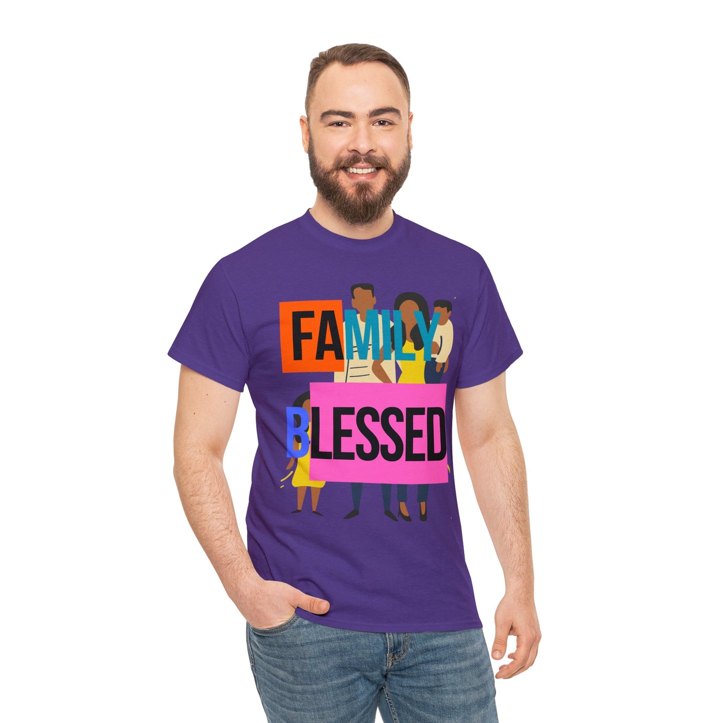 Family Blessed Unisex Heavy Cotton Tee