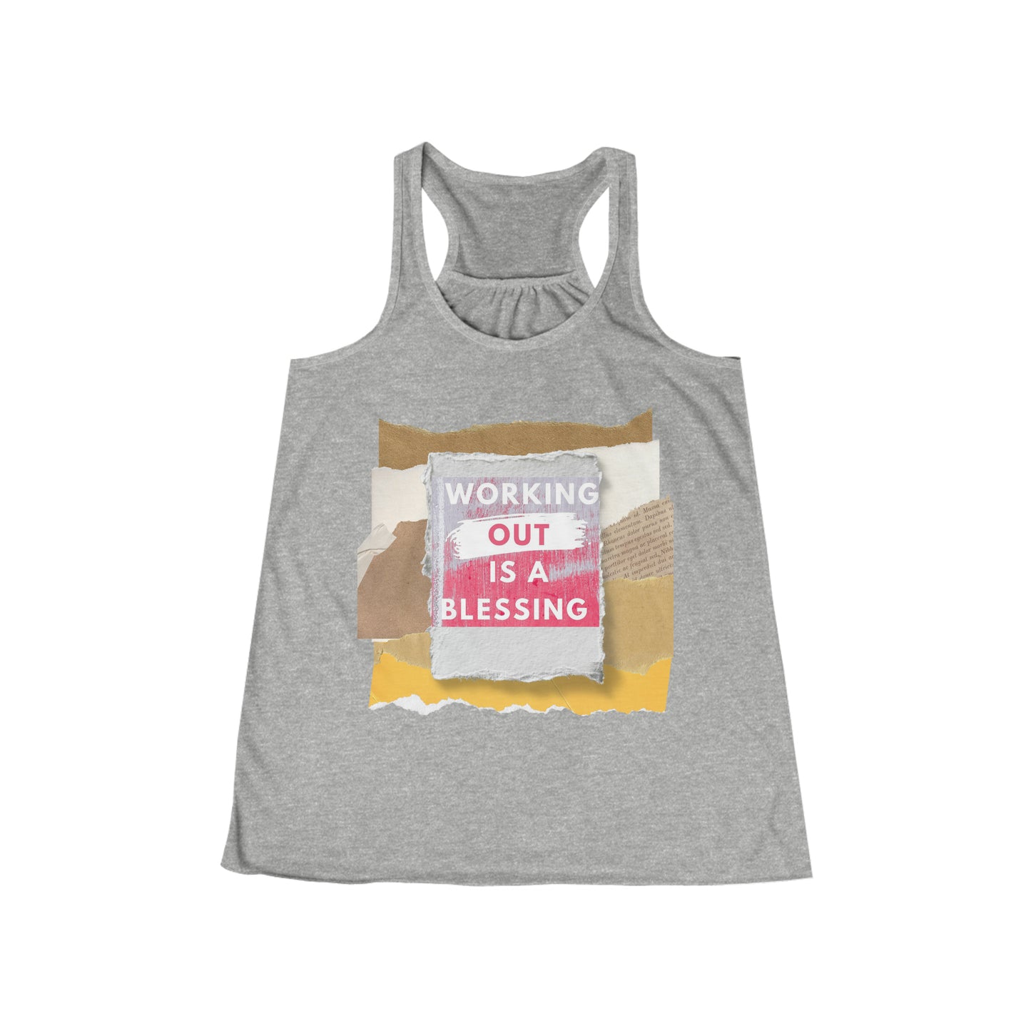 Working Out is A Blessing Women's Flowy Racerback Tank