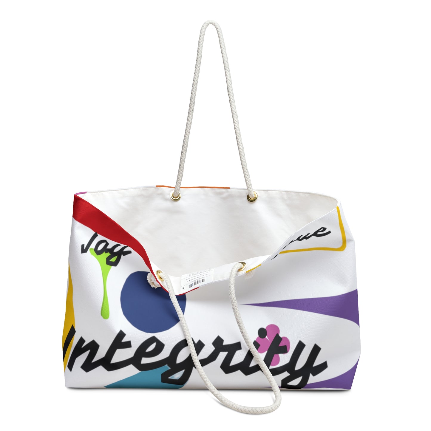 Integrity Love Joy Weekender Bag (white)