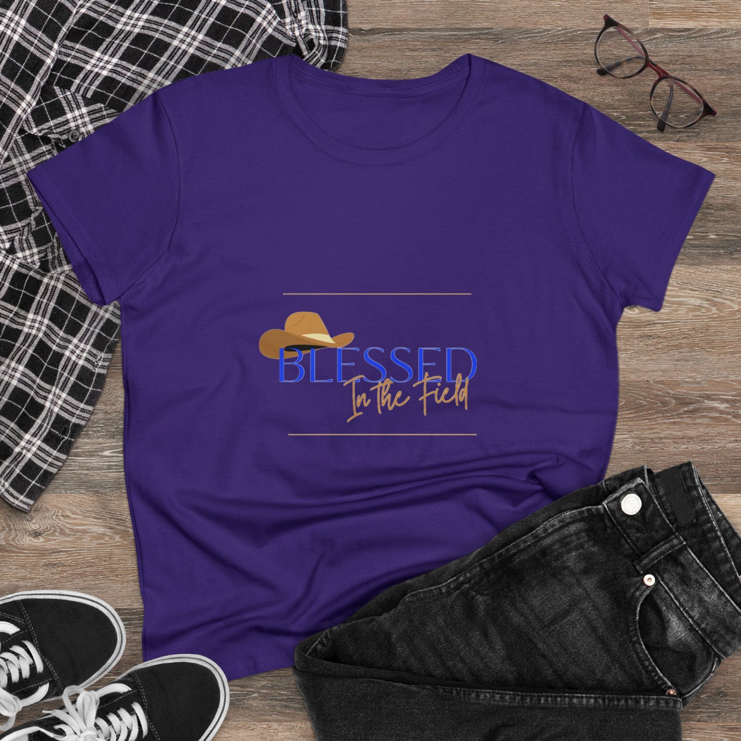 Blessed in The Field Women's Midweight Cotton Tee