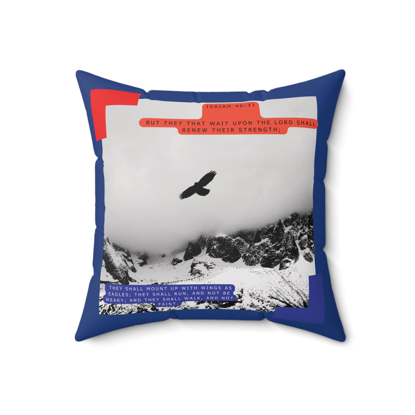 Wings As Eagles Spun Polyester Square Pillow