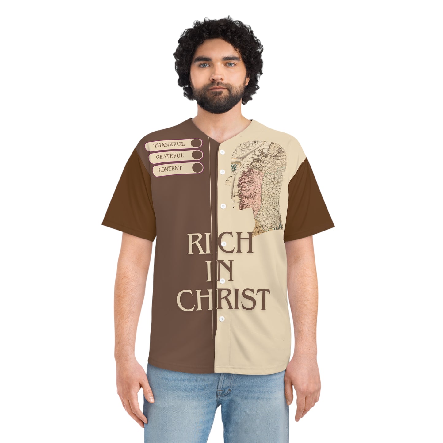 Rich In Christ Men's Baseball Jersey