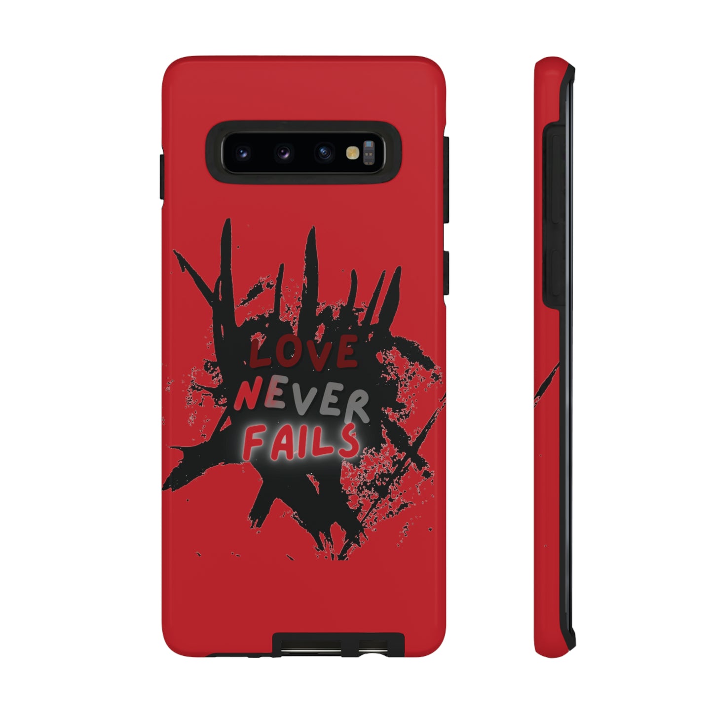 Love Never Fails Red Tough Cases