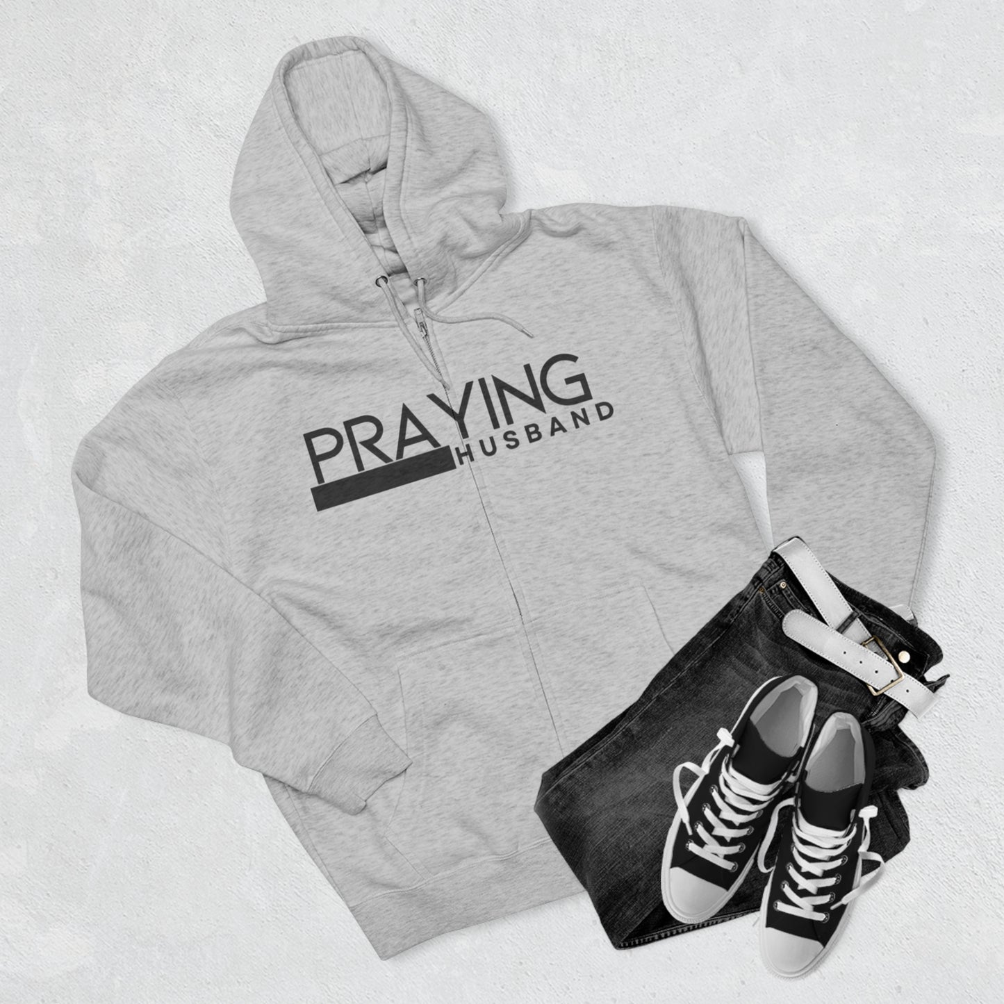 Praying Husband Men's Zip Hoodie