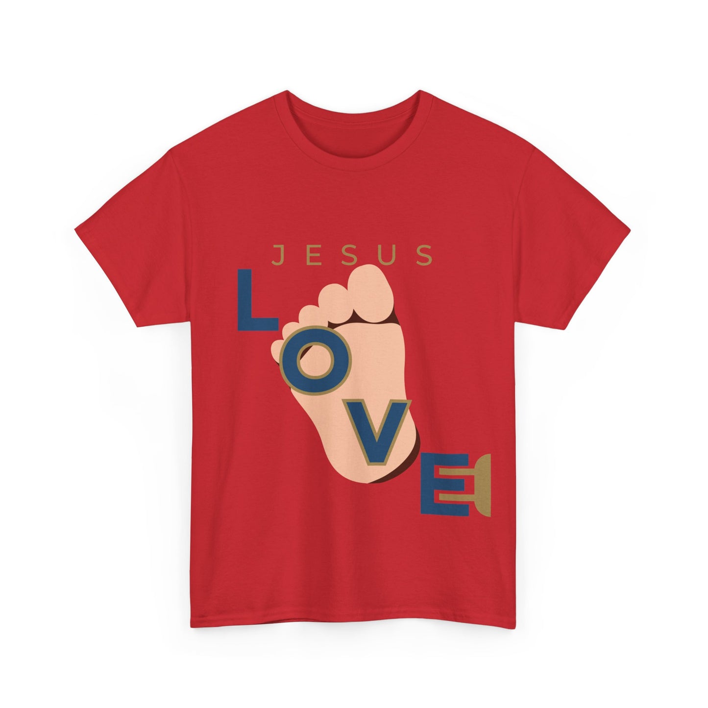 Jesus Love Footprint Heavy Cotton Tee