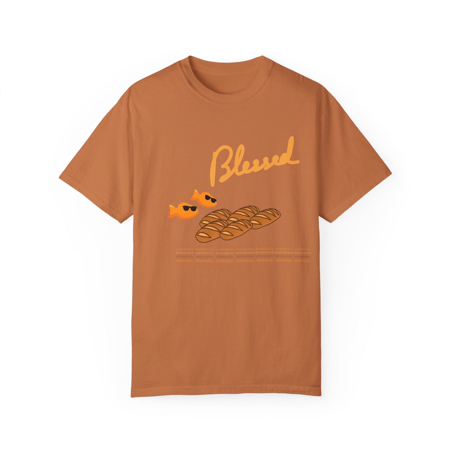 Blessed 2 fish & 5 Loaves T-Shirt – Christian Design | Comfort Colors 1717