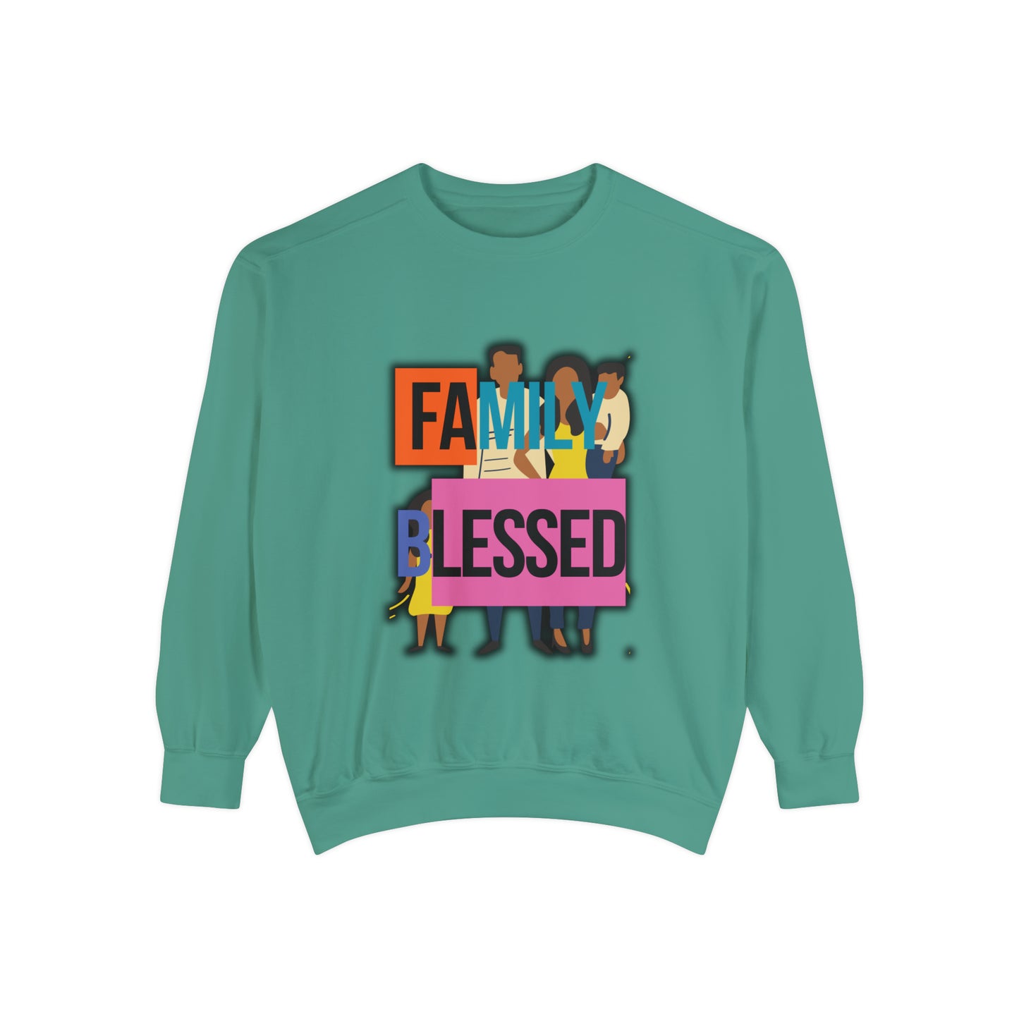 Family Blessed Unisex Garment-Dyed Sweatshirt