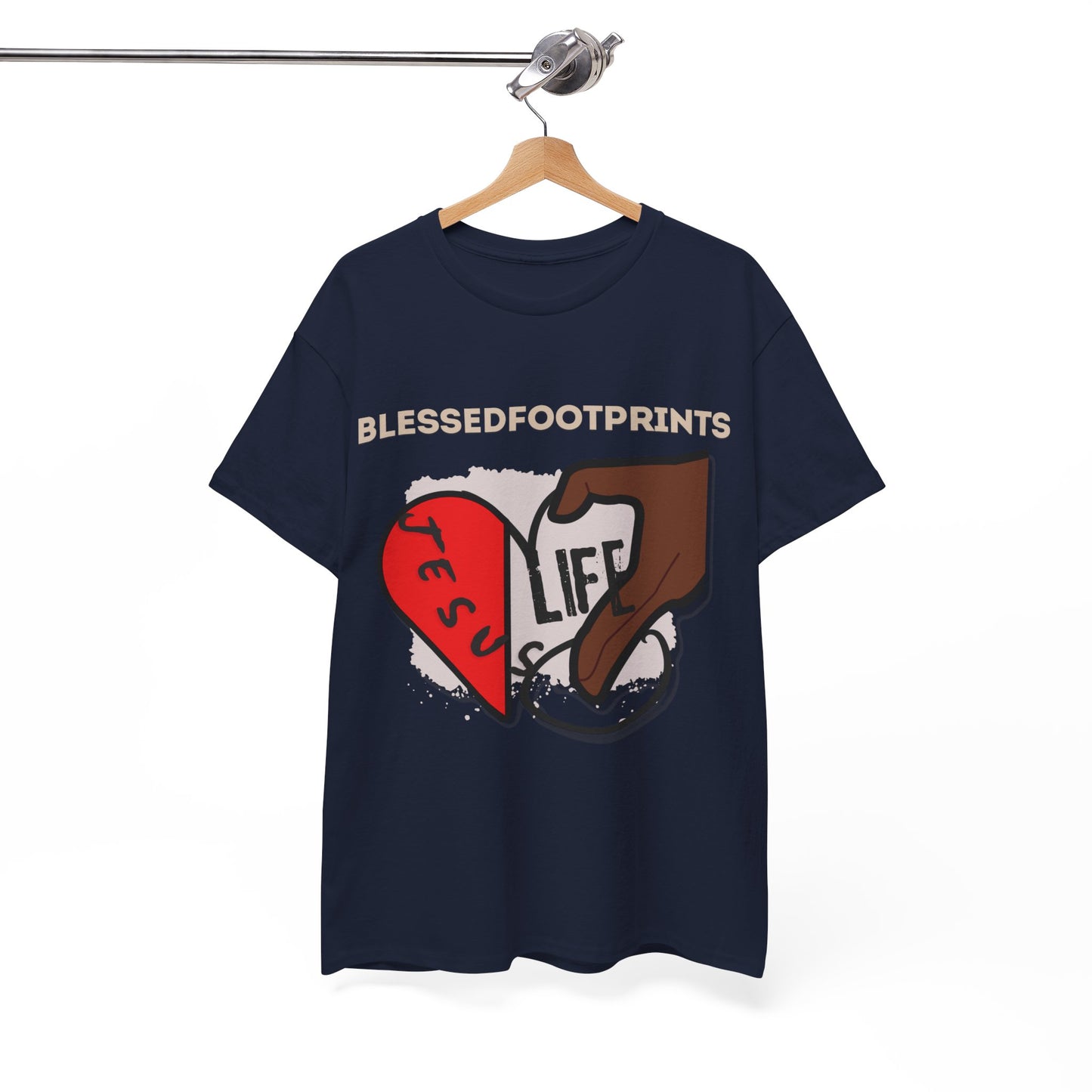 Jesus Life Unisex Christian Tee - Heart and Hand Design