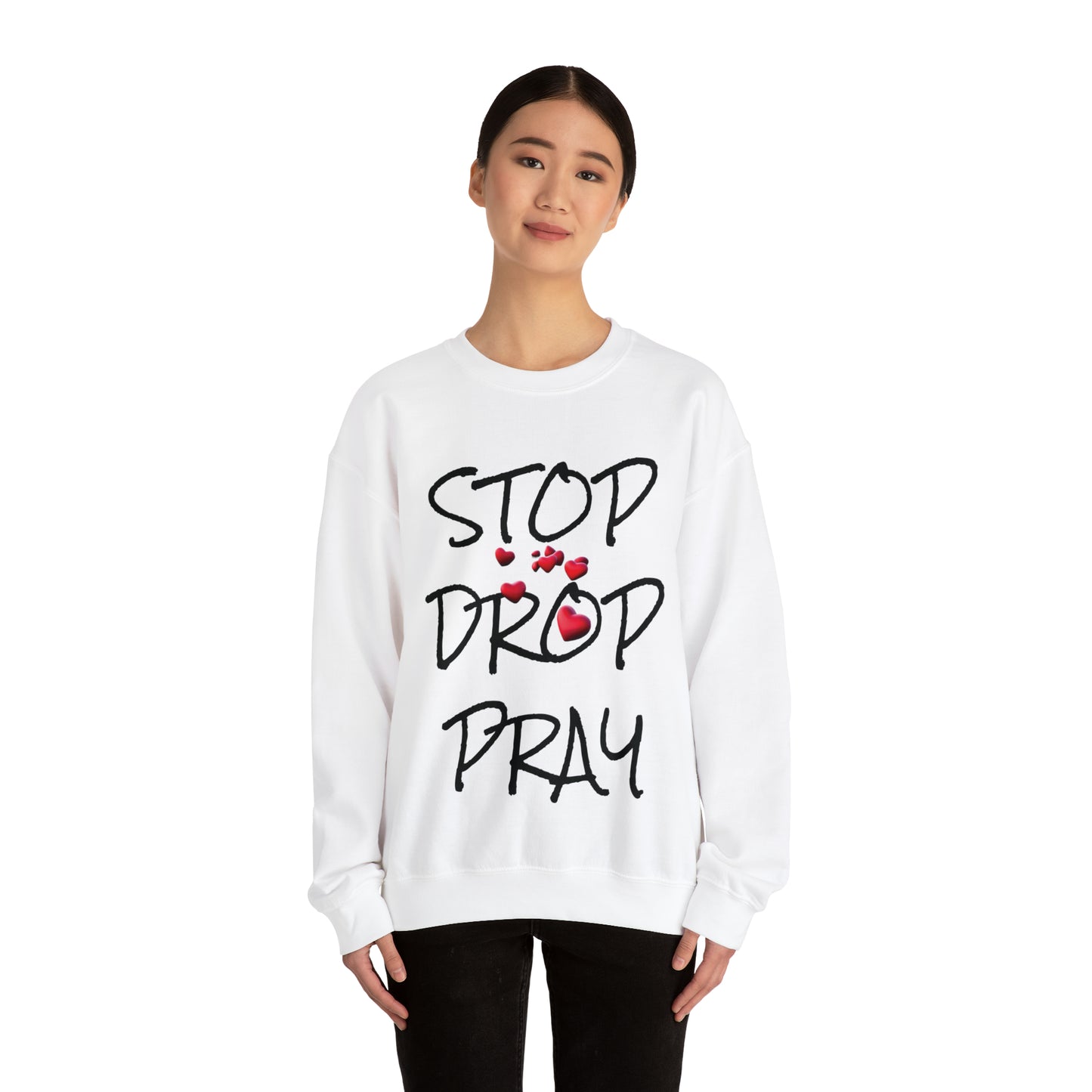 Stop Drop Pray Unisex Heavy Blend™ Crewneck Sweatshirt