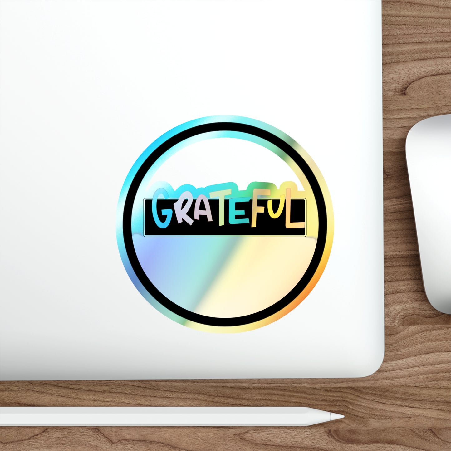 Grateful Holographic Die-cut Stickers