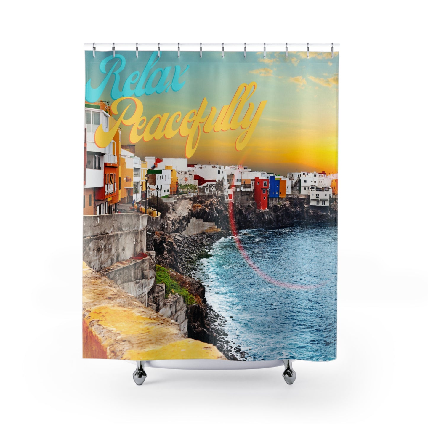 Relax Peacefully Shower Curtains