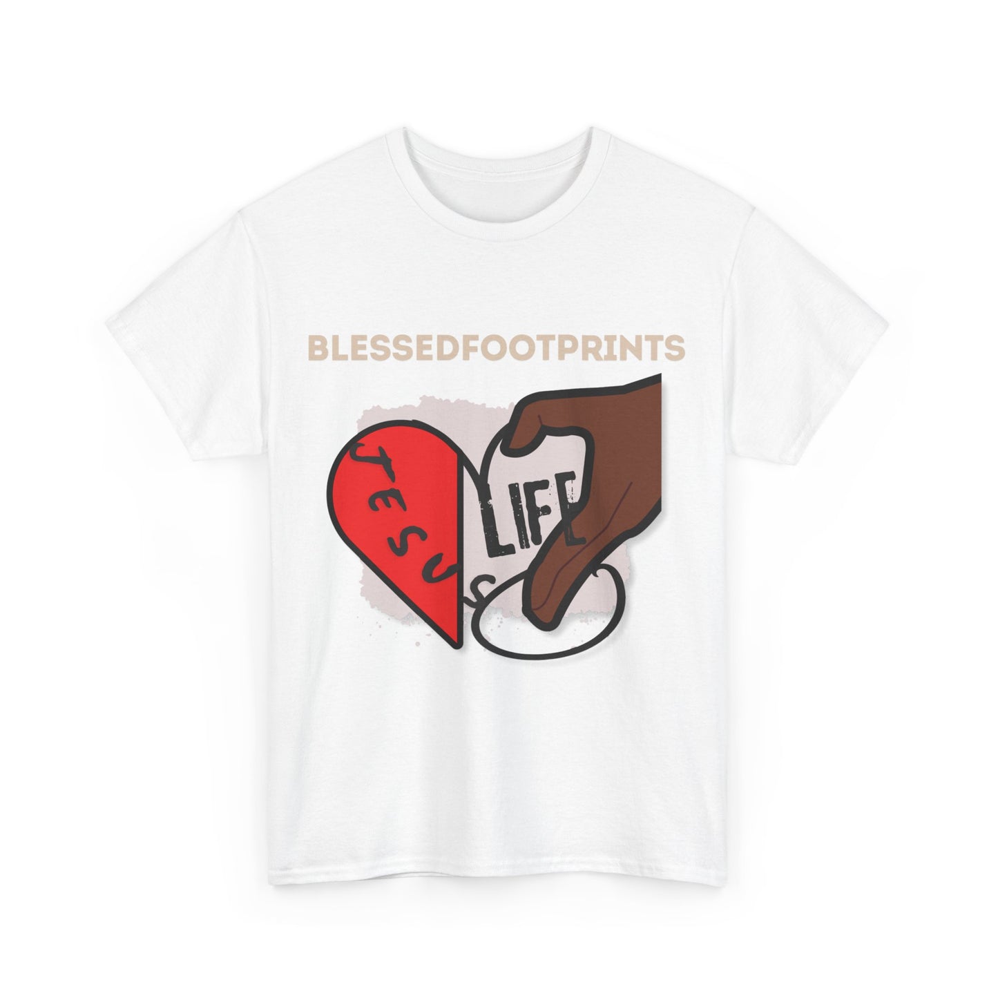 Jesus Life Unisex Christian Tee - Heart and Hand Design