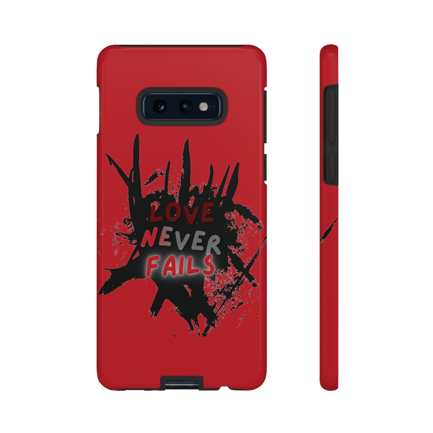 Love Never Fails Red Tough Cases