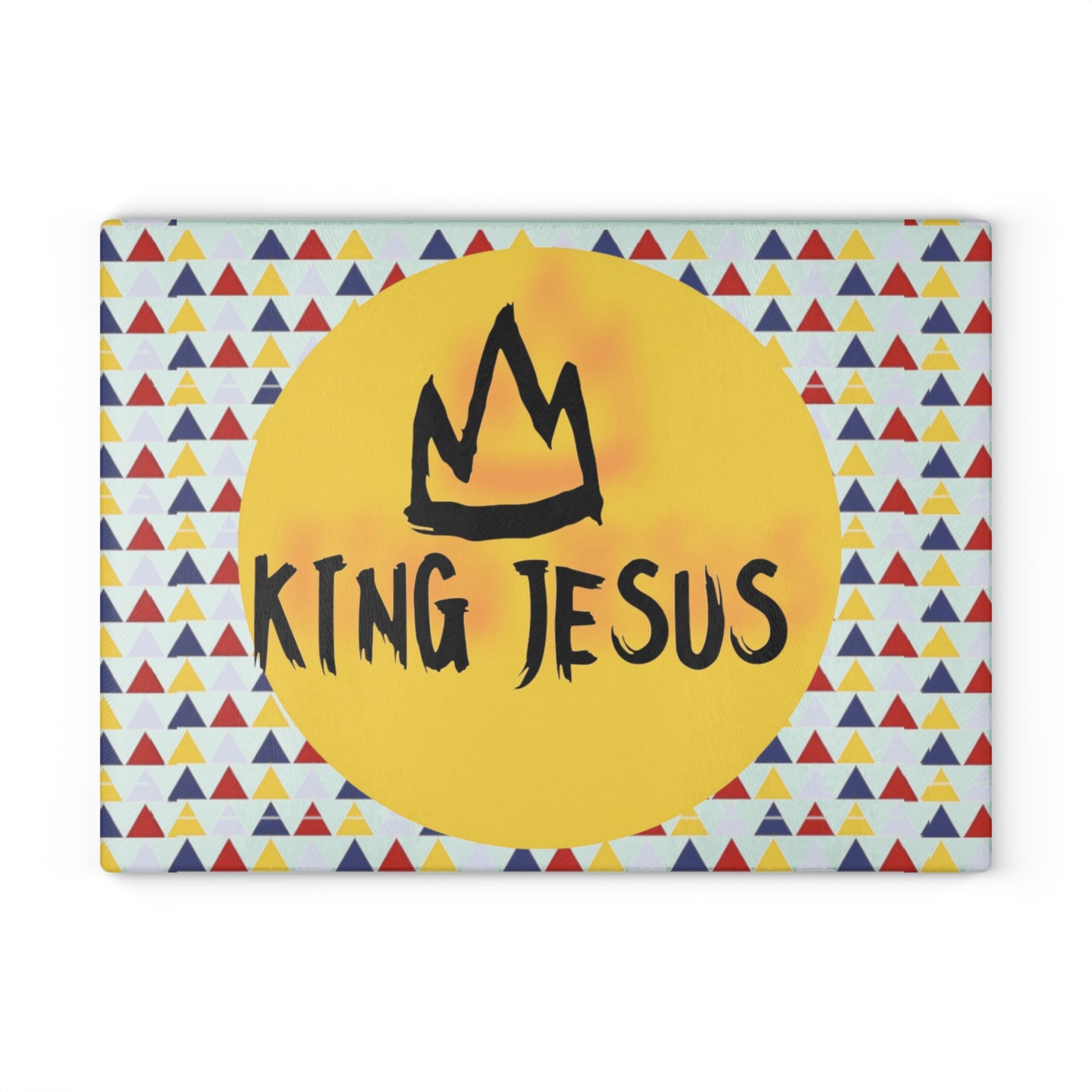 King Jesus Glass Cutting Board