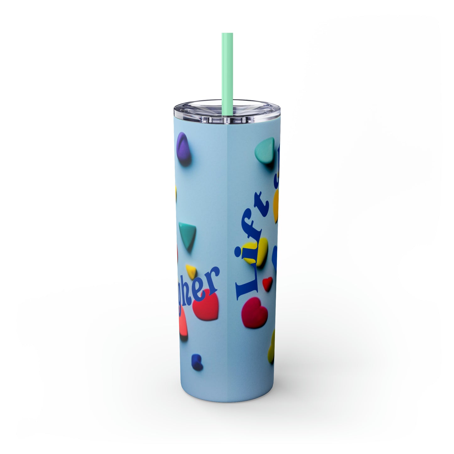 Lift Jesus Higher Skinny Tumbler with Straw, 20oz