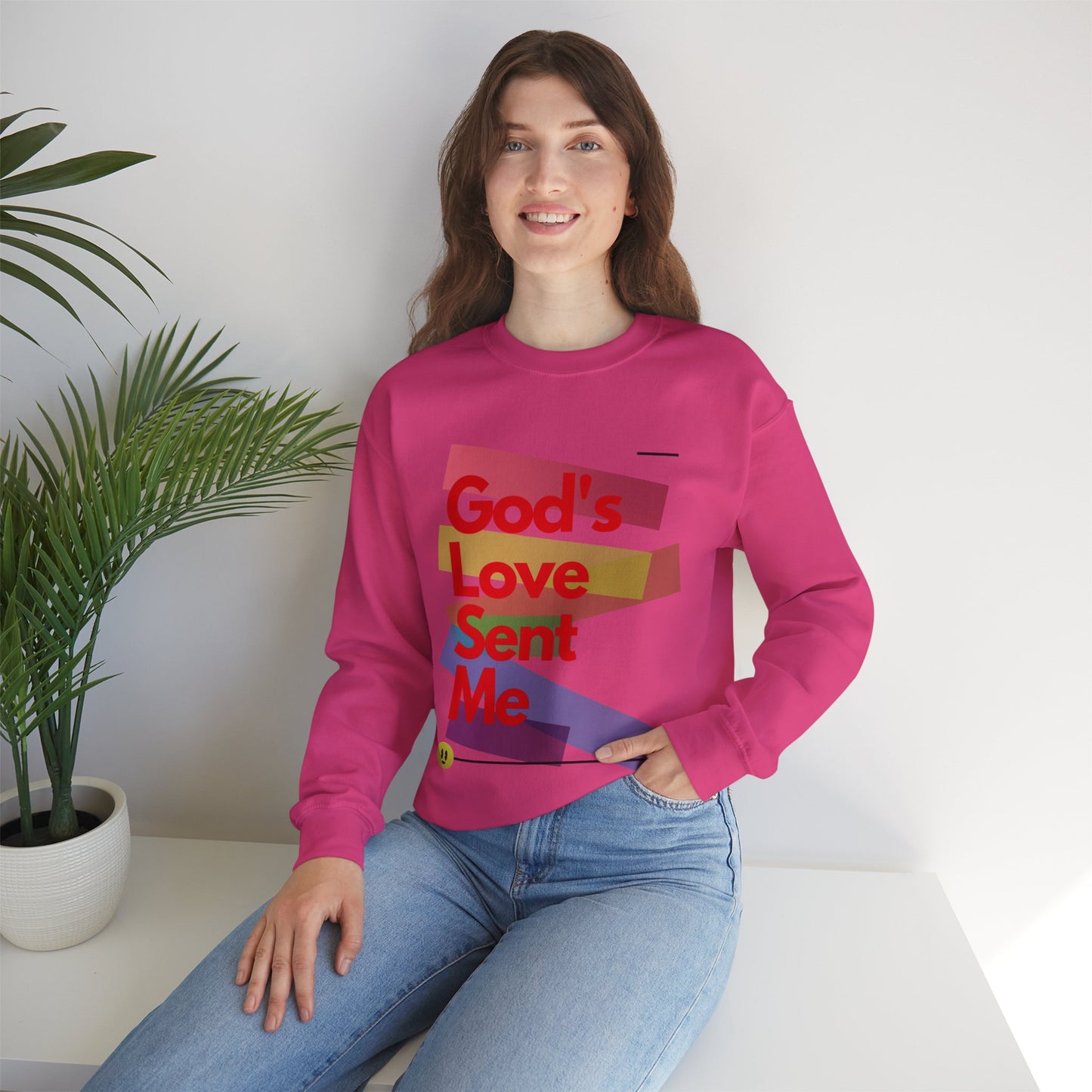 God's Love Sent Me Unisex Heavy Blend™ Crewneck Sweatshirt