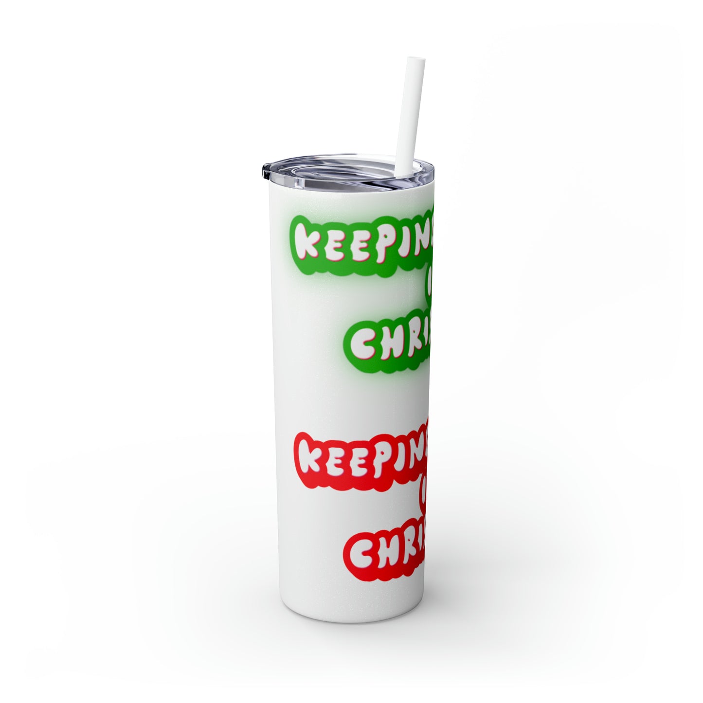 Keep Christ in Christmas Skinny Tumbler with Straw, 20oz