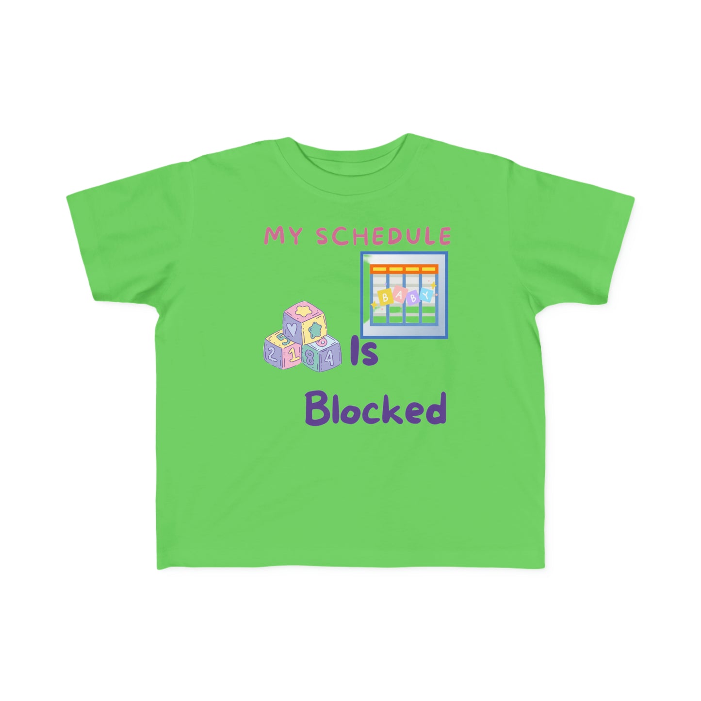 Blocked Schedule Toddler's Fine Jersey Tee