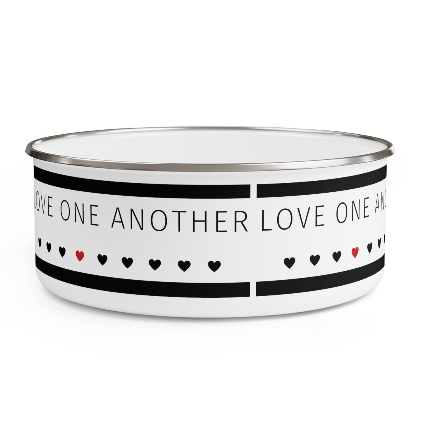 Love One Another Enamel Bowl