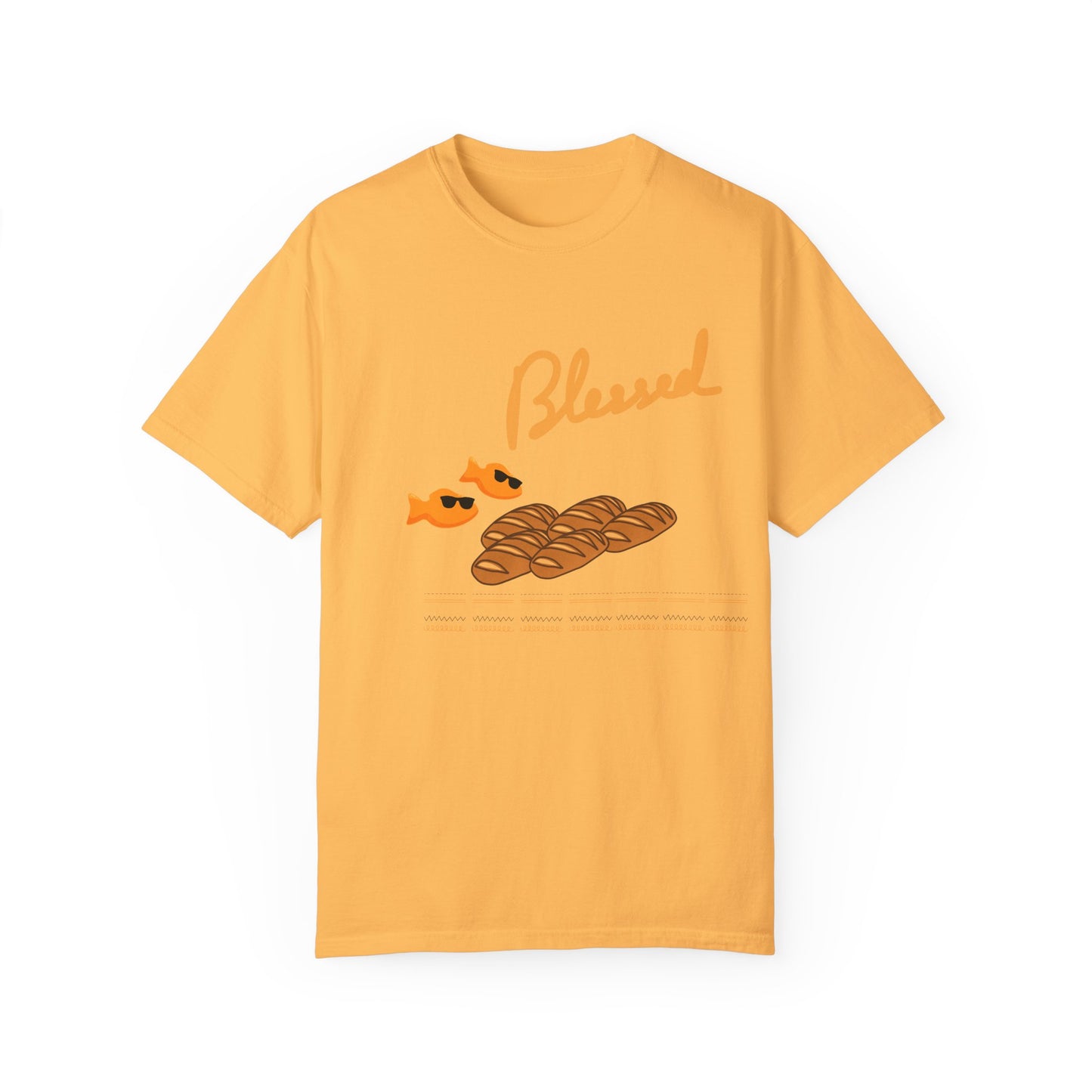 Blessed 2 fish & 5 Loaves T-Shirt – Christian Design | Comfort Colors 1717