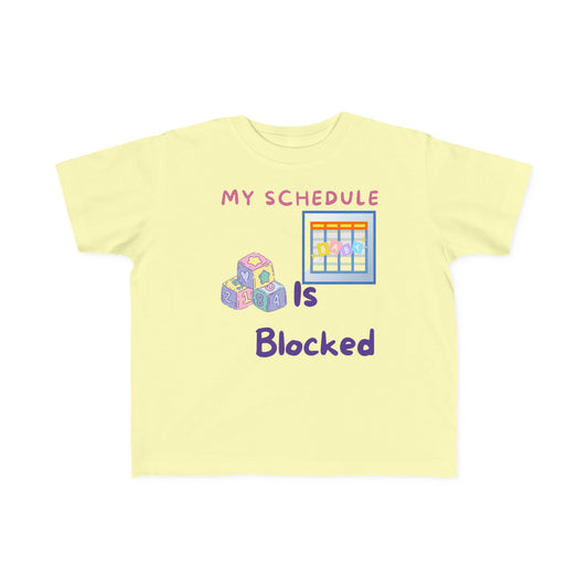 Blocked Schedule Toddler's Fine Jersey Tee