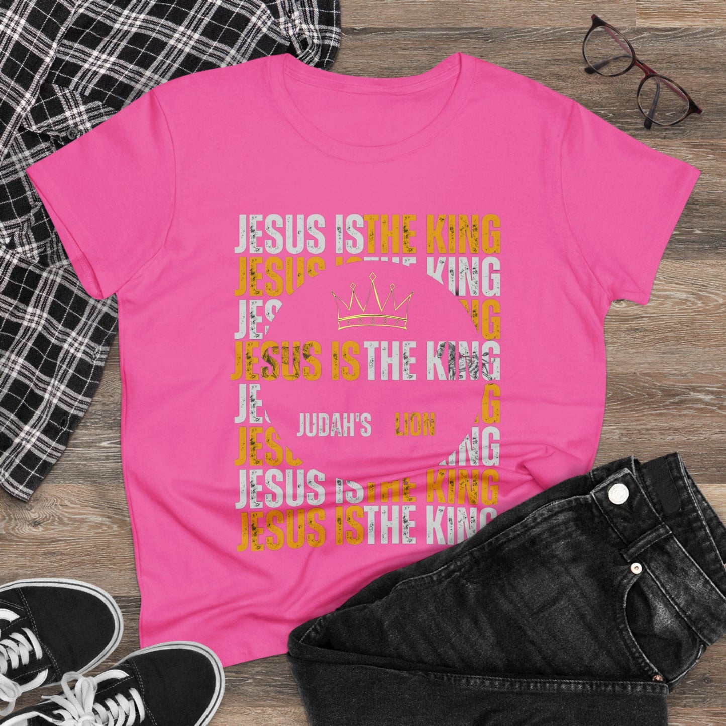 Jesus is The King Women's Midweight Cotton Tee