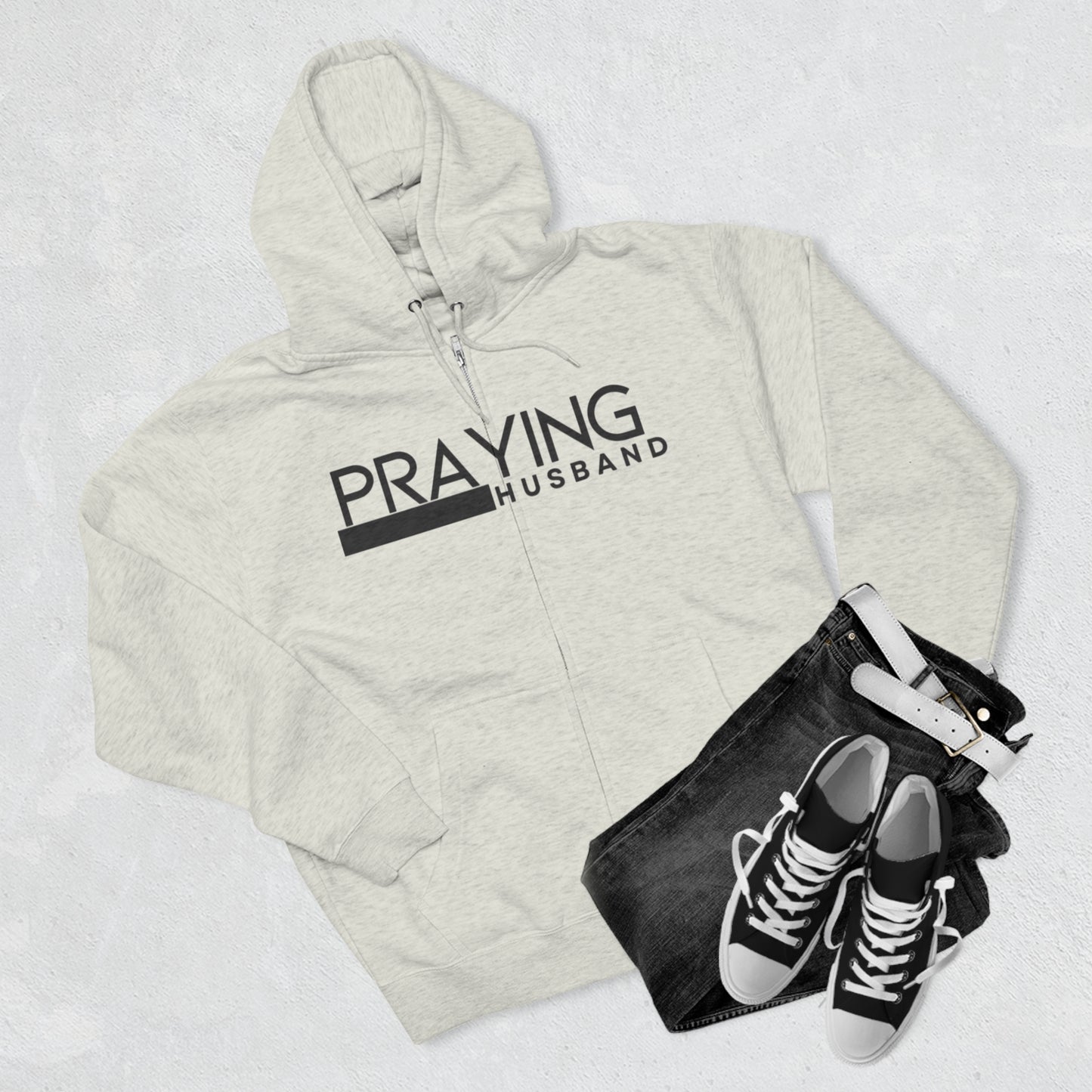 Praying Husband Men's Zip Hoodie