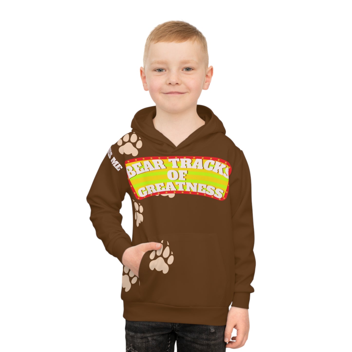 Bear Tracks Of Greatness Children's Hoodie