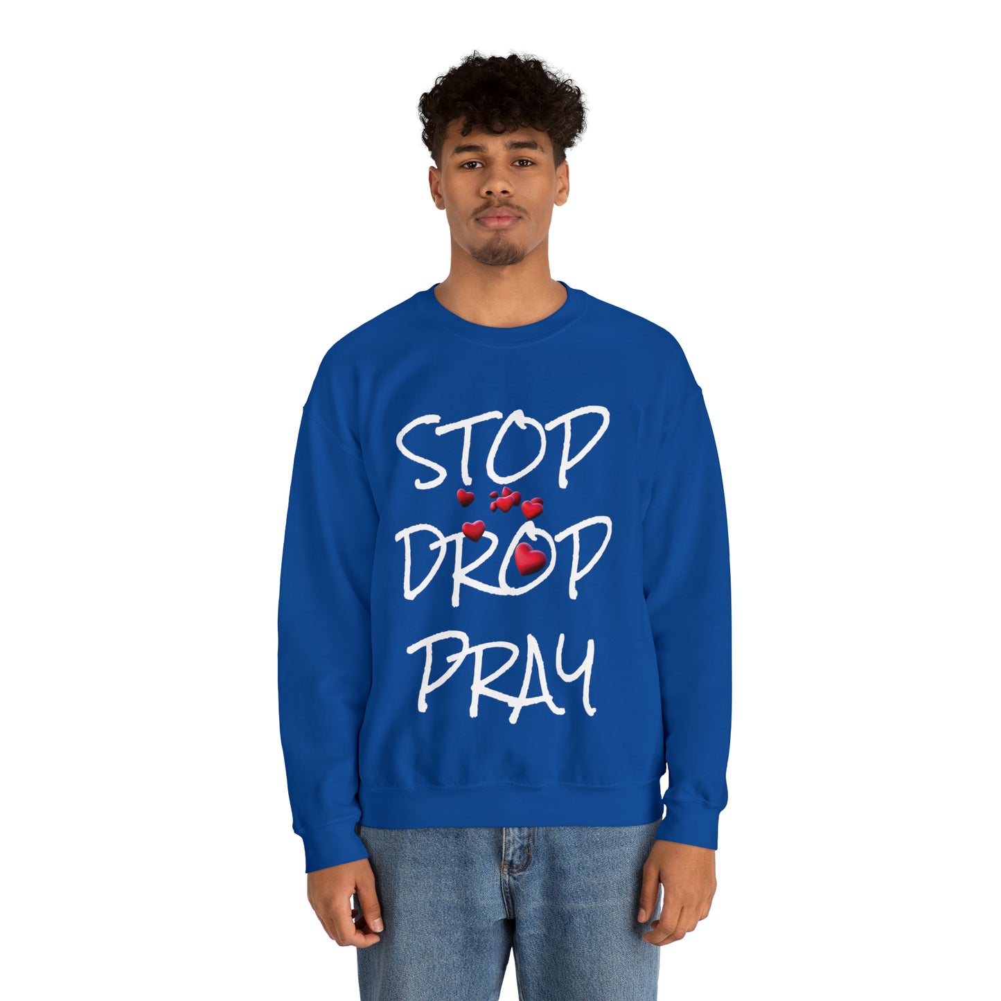 Stop Drop Pray Unisex Heavy Blend™ Crewneck Sweatshirt