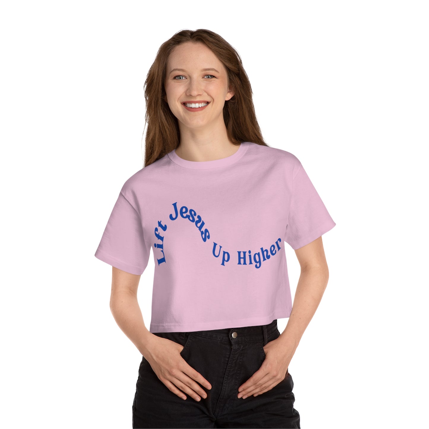 Lift Jesus Champion Women's Heritage Cropped T-Shirt