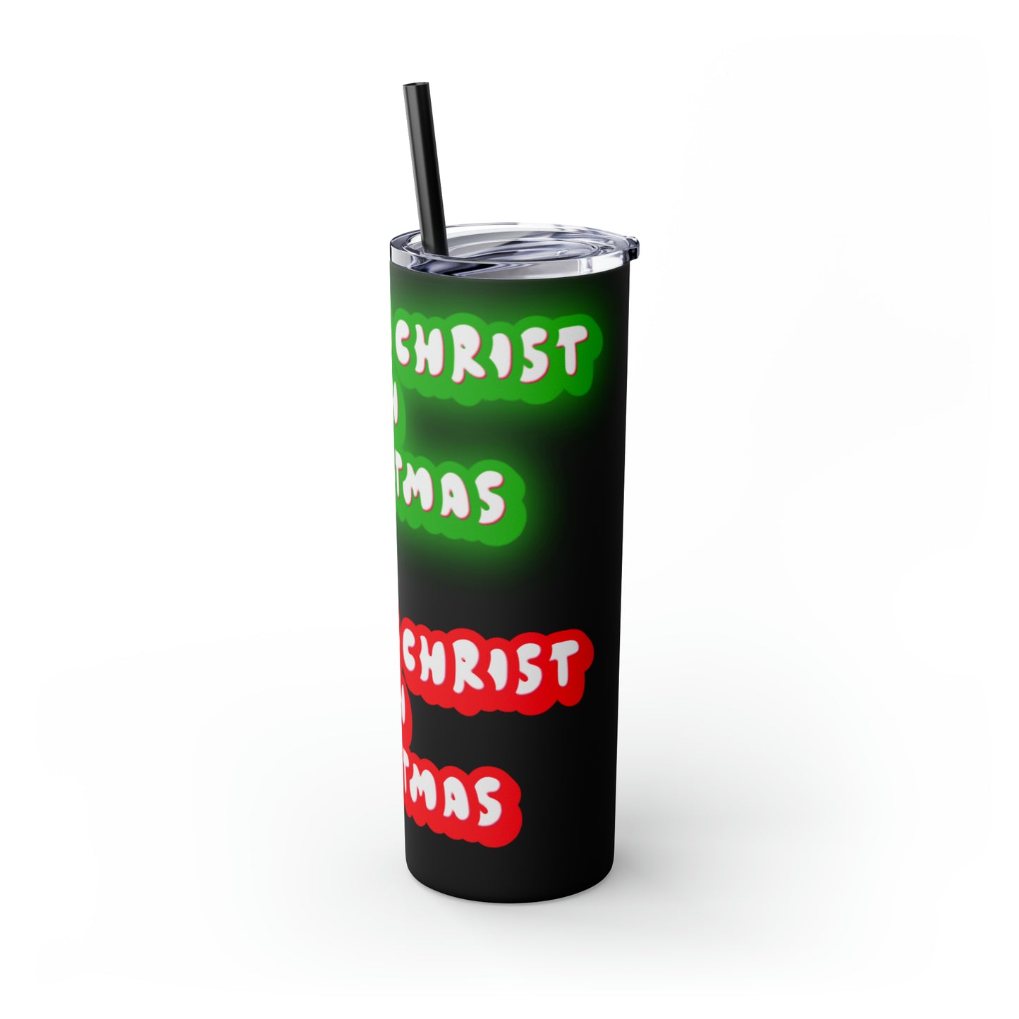 Keep Christ in Christmas Skinny Tumbler with Straw, 20oz