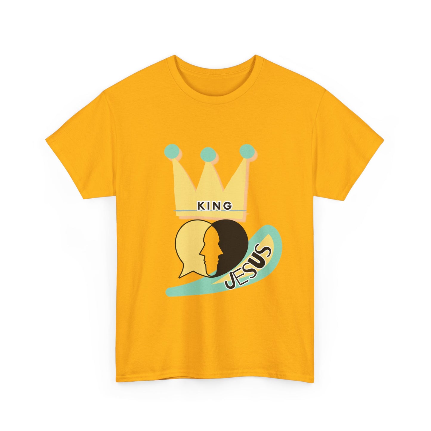 King Jesus Heart Face Unisex Heavy Cotton Tee