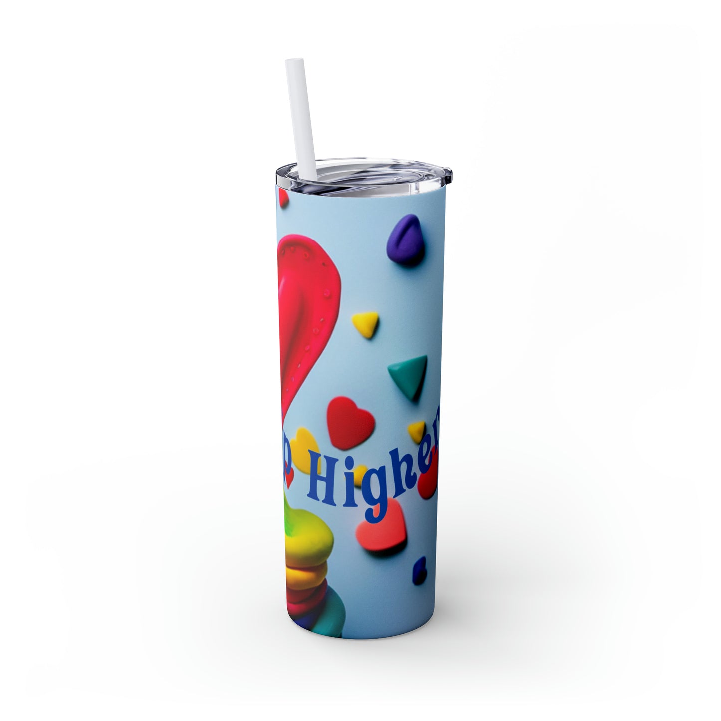 Lift Jesus Higher Skinny Tumbler with Straw, 20oz