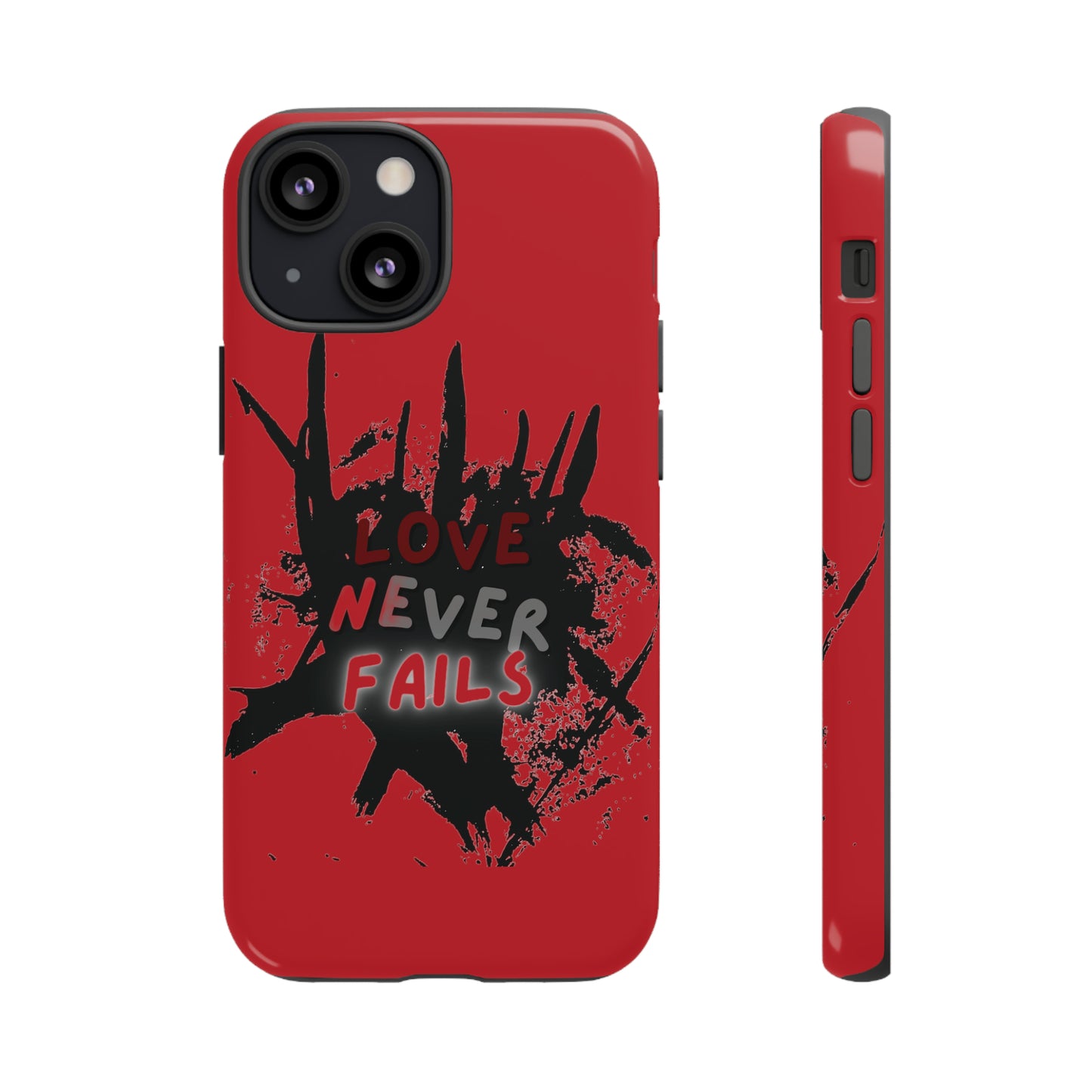 Love Never Fails Red Tough Cases