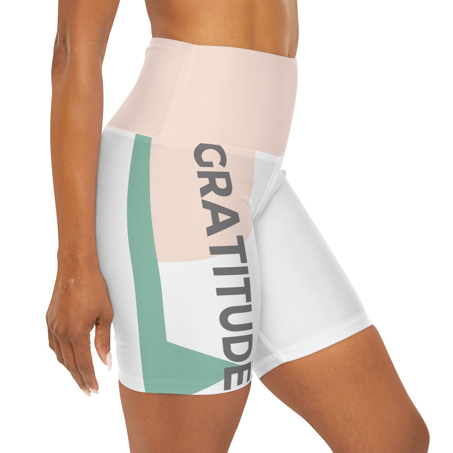 Gratitude High Waisted Yoga Shorts