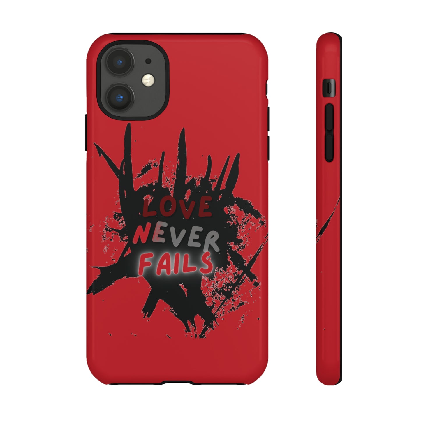 Love Never Fails Red Tough Cases