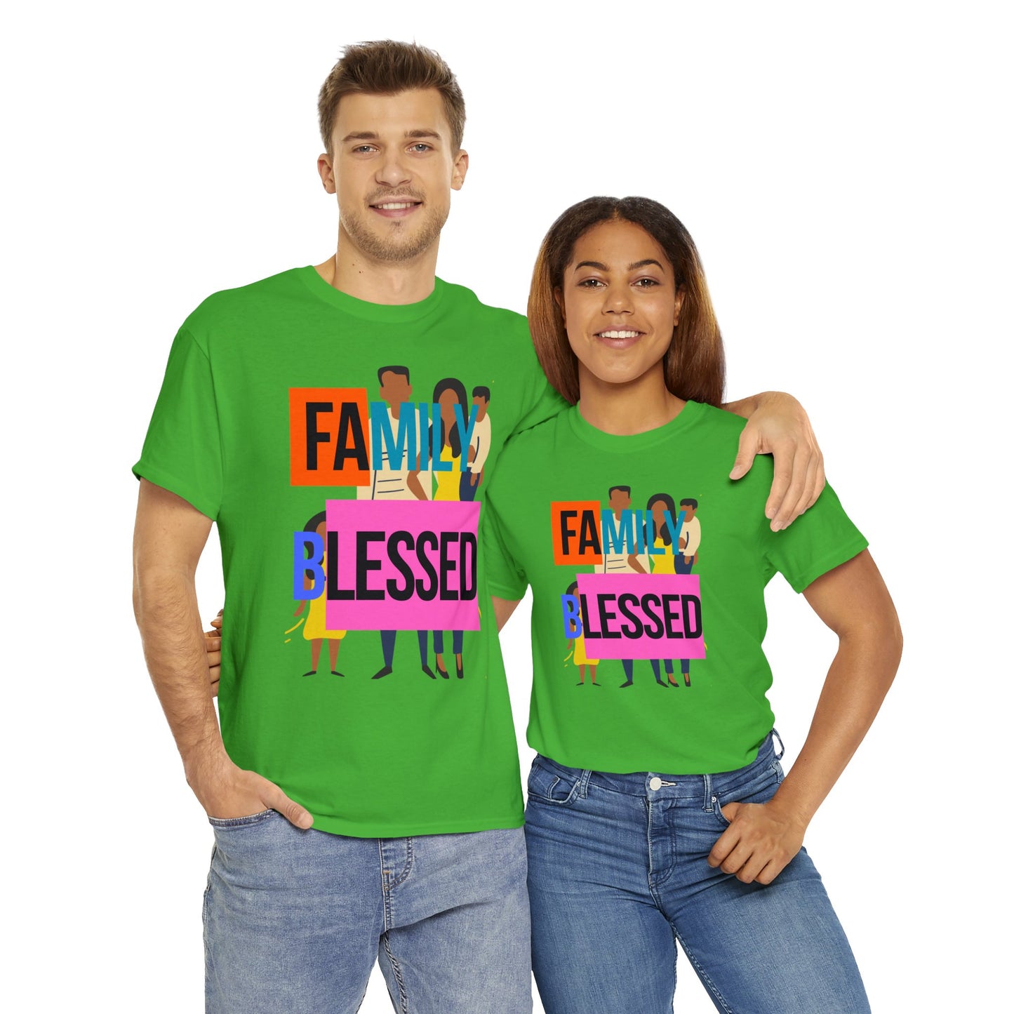 Family Blessed Unisex Heavy Cotton Tee