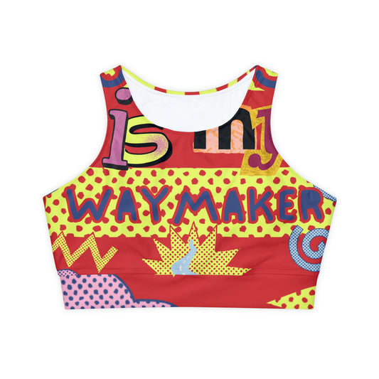 Jesus is my Waymaker Fully Lined, Padded Sports Bra