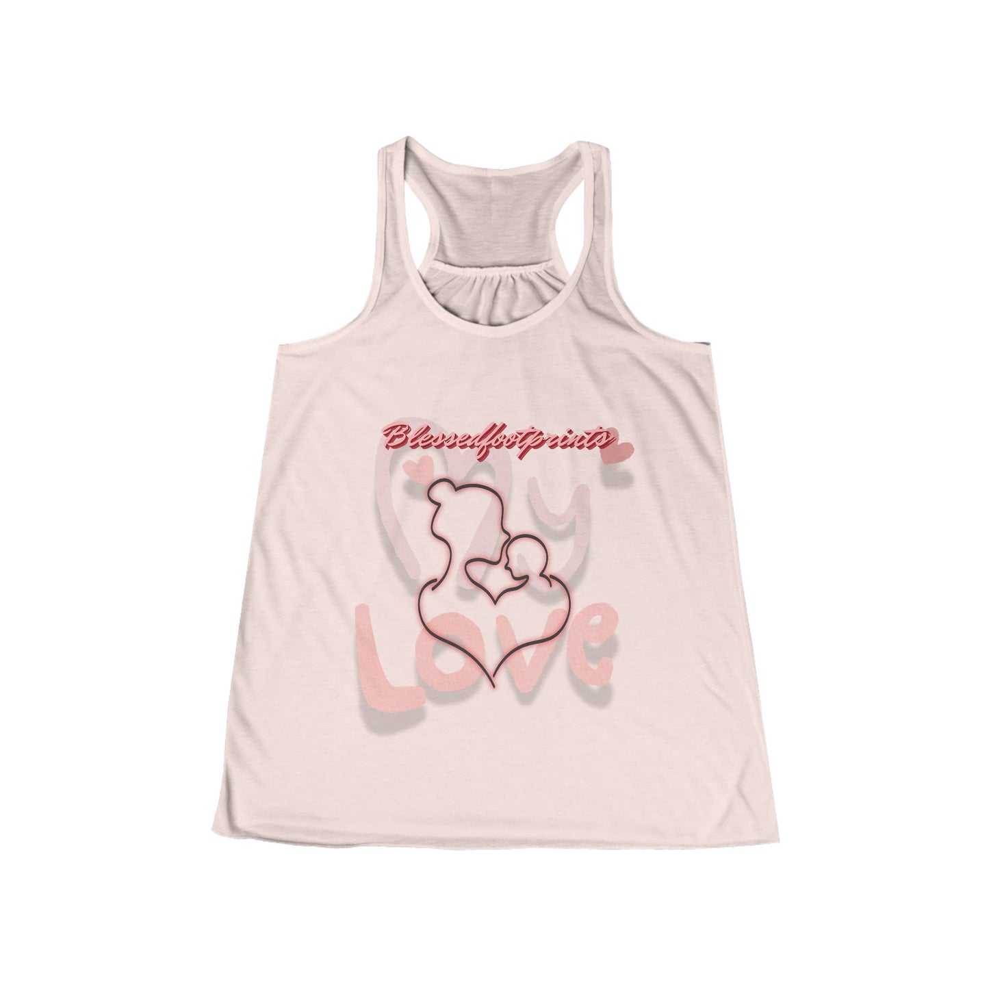 My Love Women's Flowy Racerback Tank - BlessedFootprints Collection