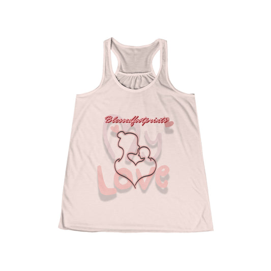 My Love Women's Flowy Racerback Tank - BlessedFootprints Collection