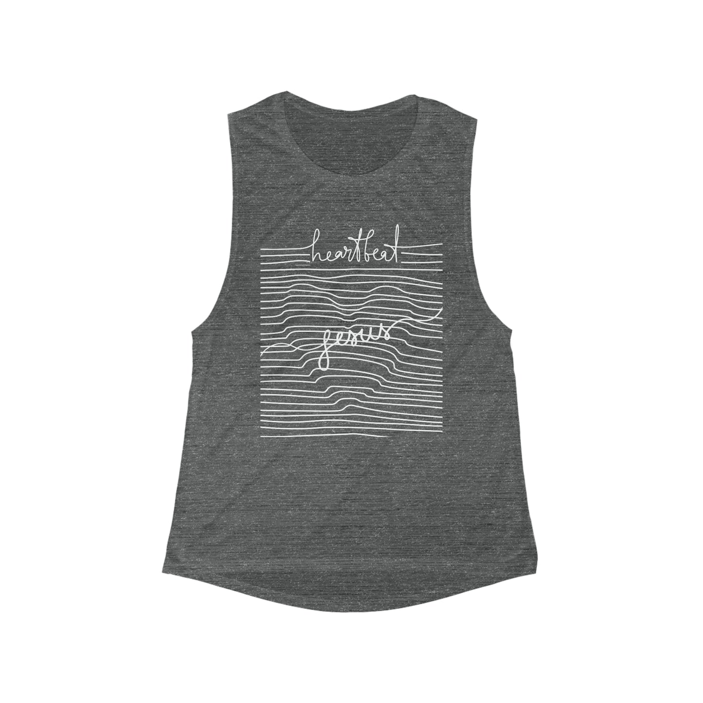 Jesus Heartbeat Women's Flowy Scoop Muscle Tank