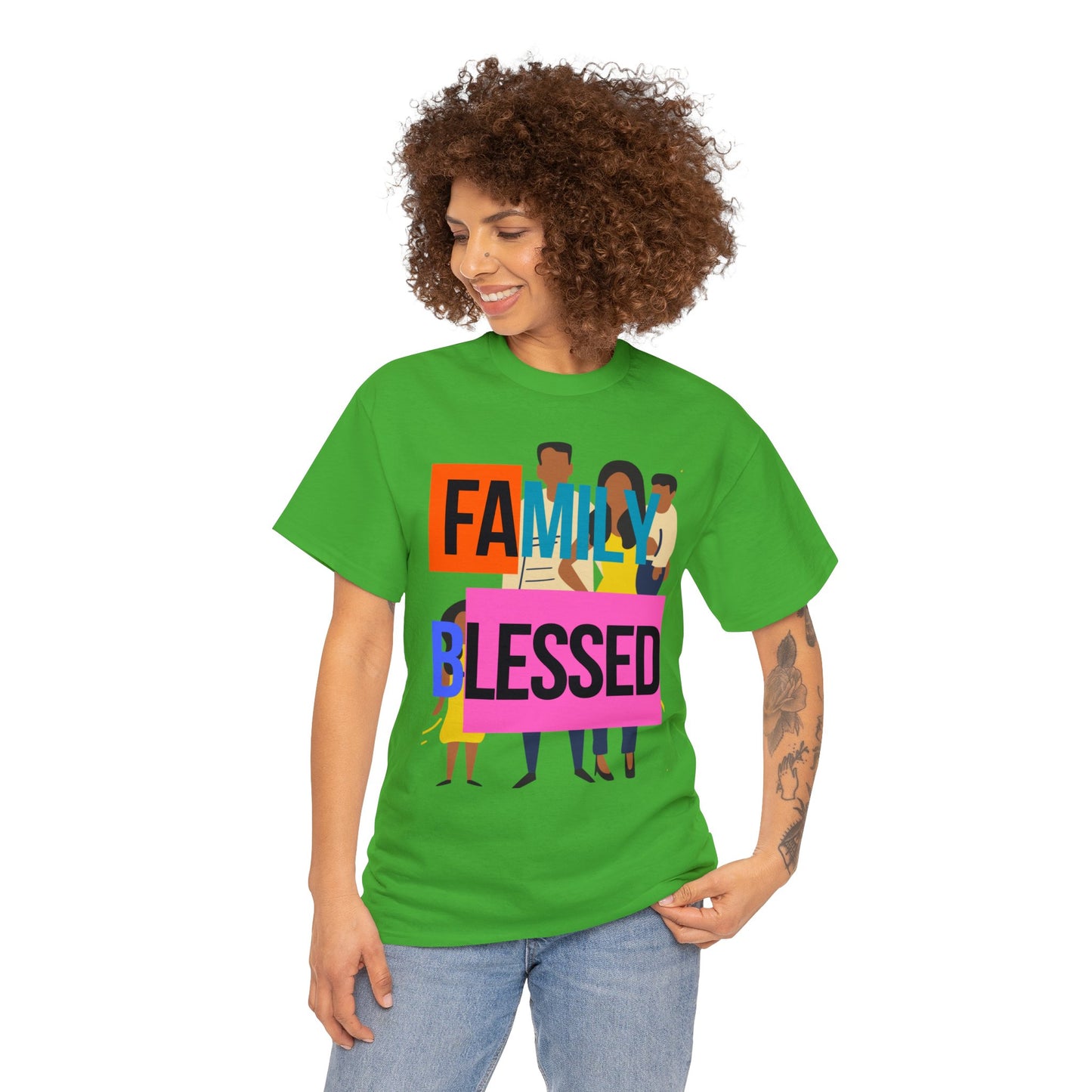 Family Blessed Unisex Heavy Cotton Tee