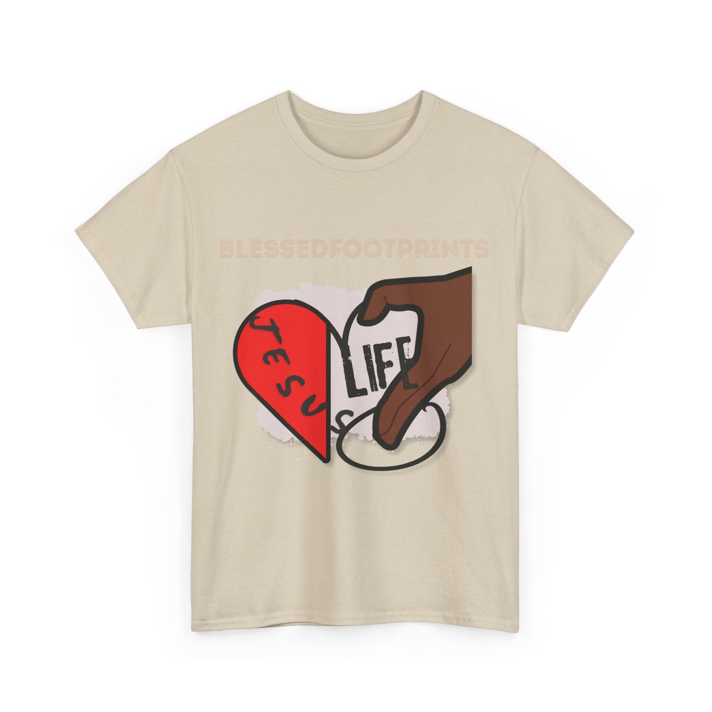 Jesus Life Unisex Christian Tee - Heart and Hand Design