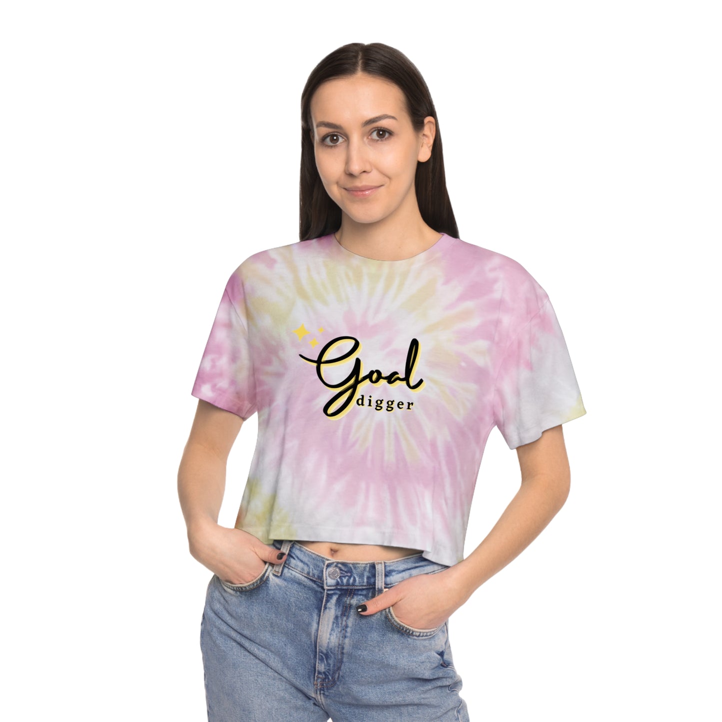 Goal Digger Women's Tie-Dye Crop Tee